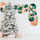 RoseGold & Sage Christmas Confetti Garland Balloon Arch Background Kit