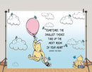 Pink 5x7 Foot Classic Winnie the Pooh Vinyl Backdrop