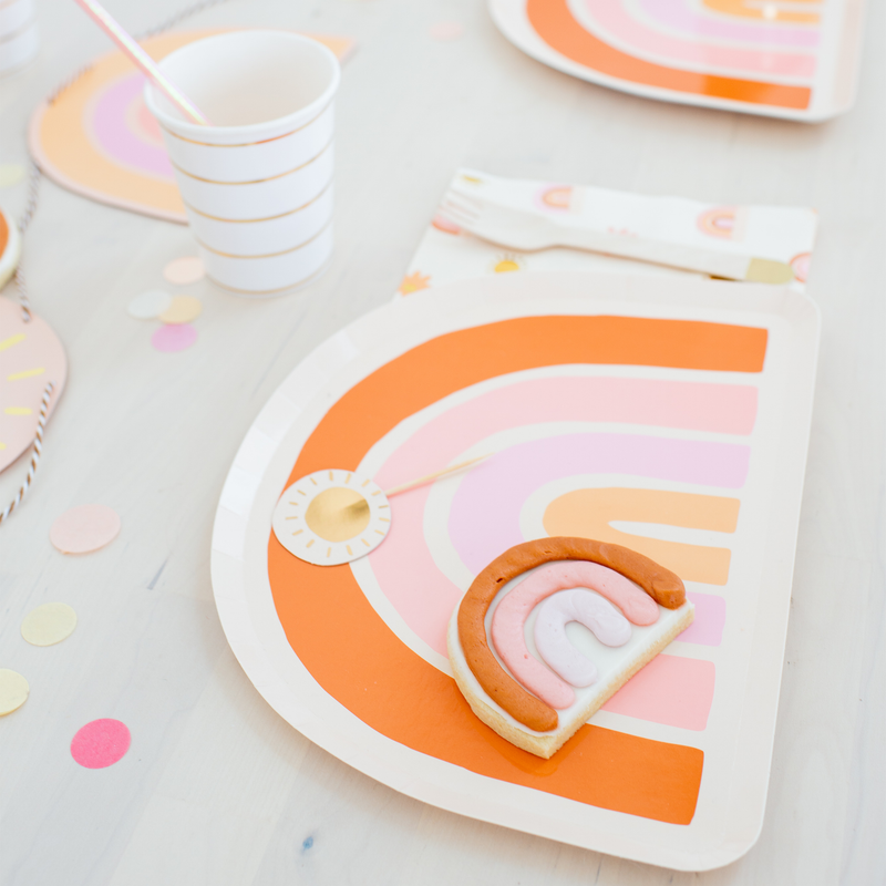  Boho Rainbow Large Plates, Daydream Society