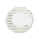 Gold Frenchie Striped Small Plates from Daydream Society