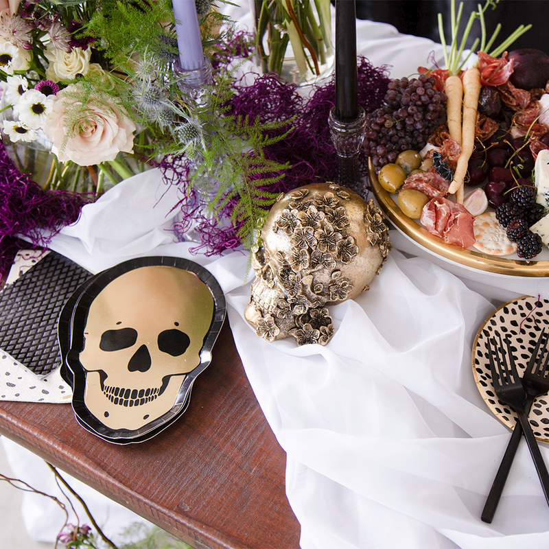 Gold Skull Dessert Plates, Jollity & Co