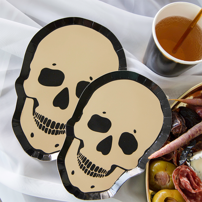 Gold Skull Dinner Plates