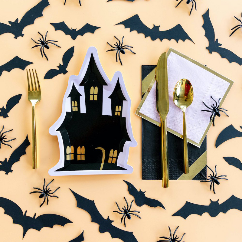 Spooktacular Haunted House Dessert Plates from Jollity & Co