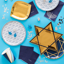 Happy Challah Days Dreidel Dinner Plates from Jollity & Co