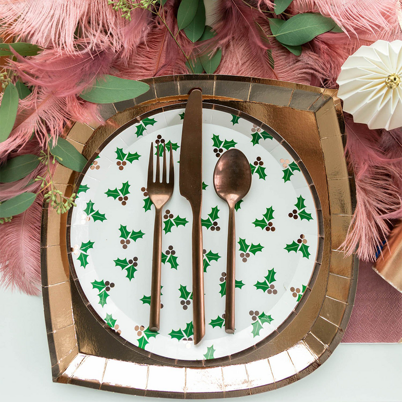 Holly Jollity Holly Print Dinner Plates from Jollity & Co 