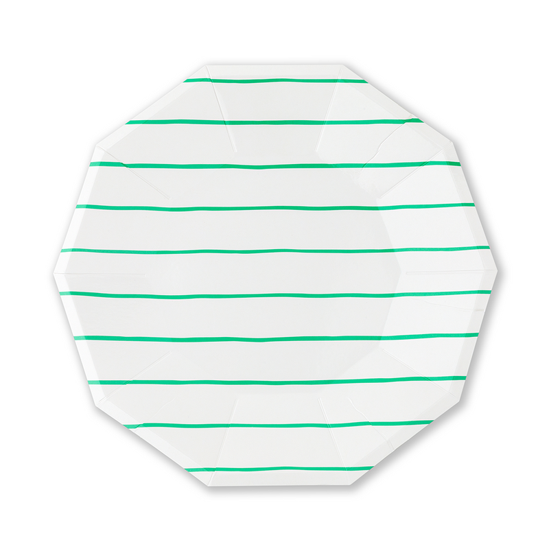 Clover Frenchie Striped Large Plates, Daydream Society