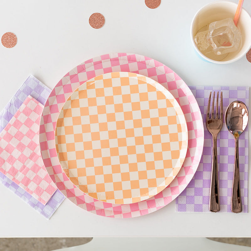 Check It! Tickle Me Pink Dinner Plates