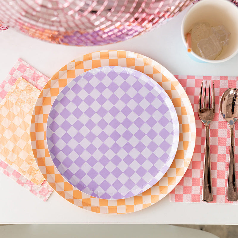 Check It! Purple Posse Dessert Plates