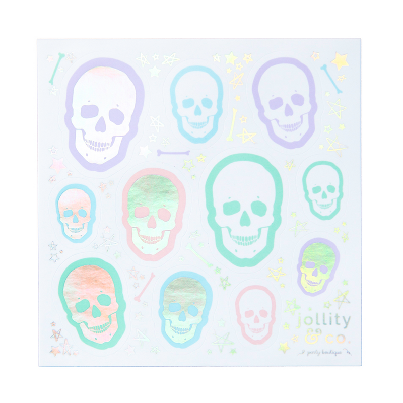 Pastel Skeleton Sticker Sets, Jollity & Co