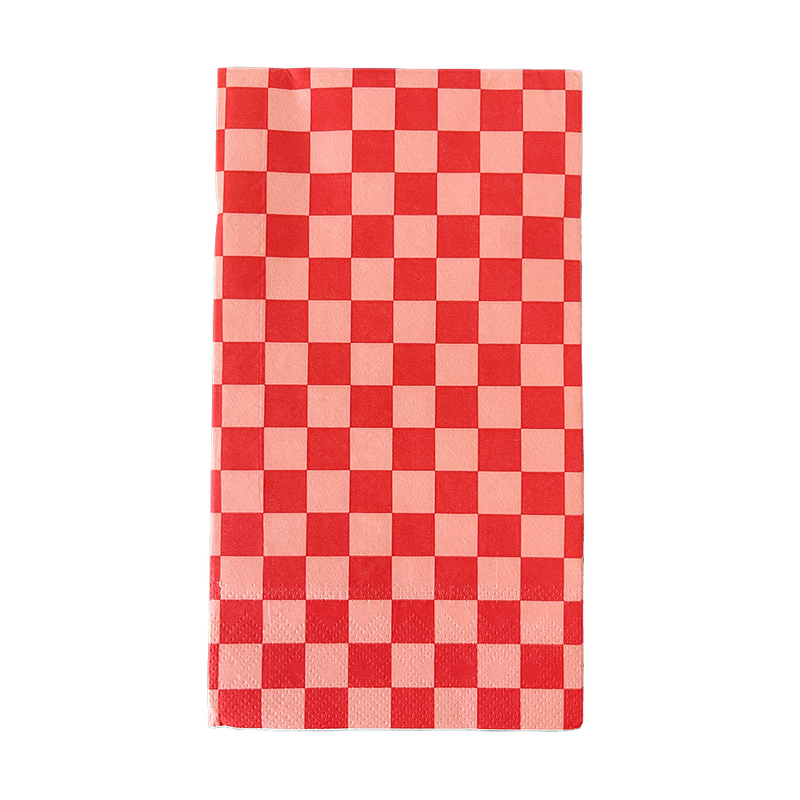 Check It! Cherry Crush Check Guest Napkins