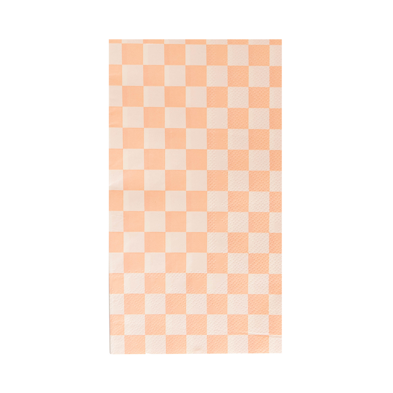 Check It! Peaches N’ Cream Check Guest Napkins