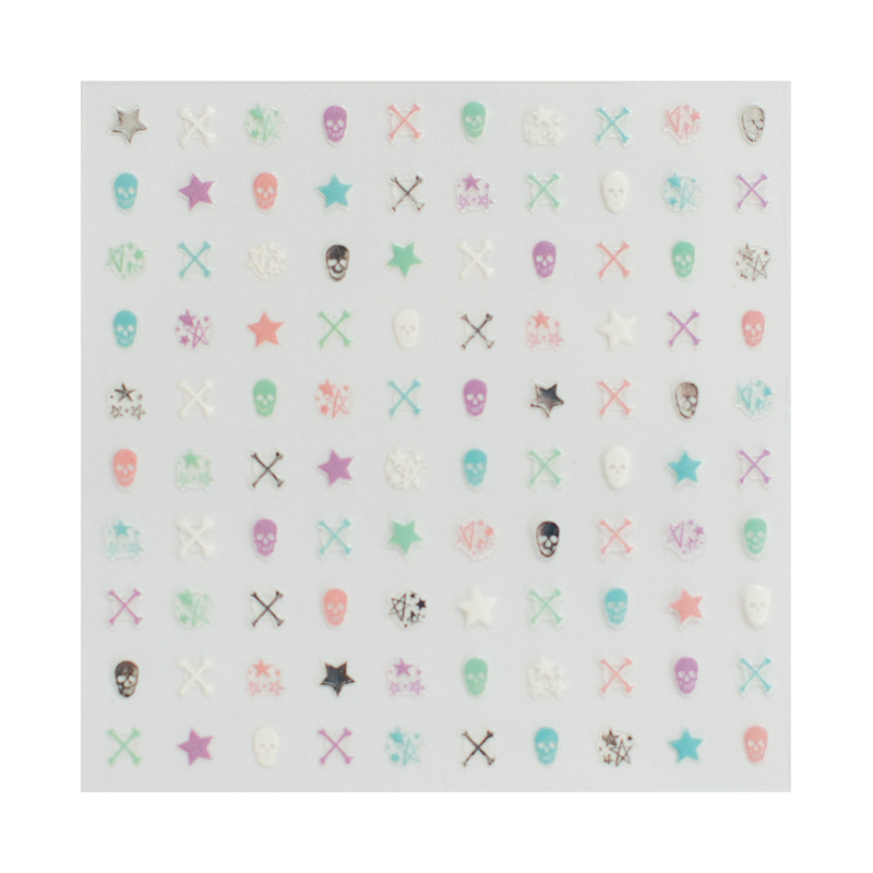 Pastel Skull Nail Stickers, Jollity & Co.