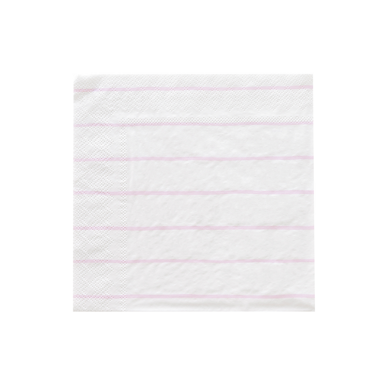 Lilac Frenchie Striped Petite Napkins, Daydream Society