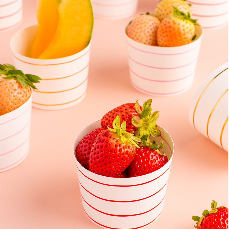 Warm Palette Frenchie Striped Baking Cups