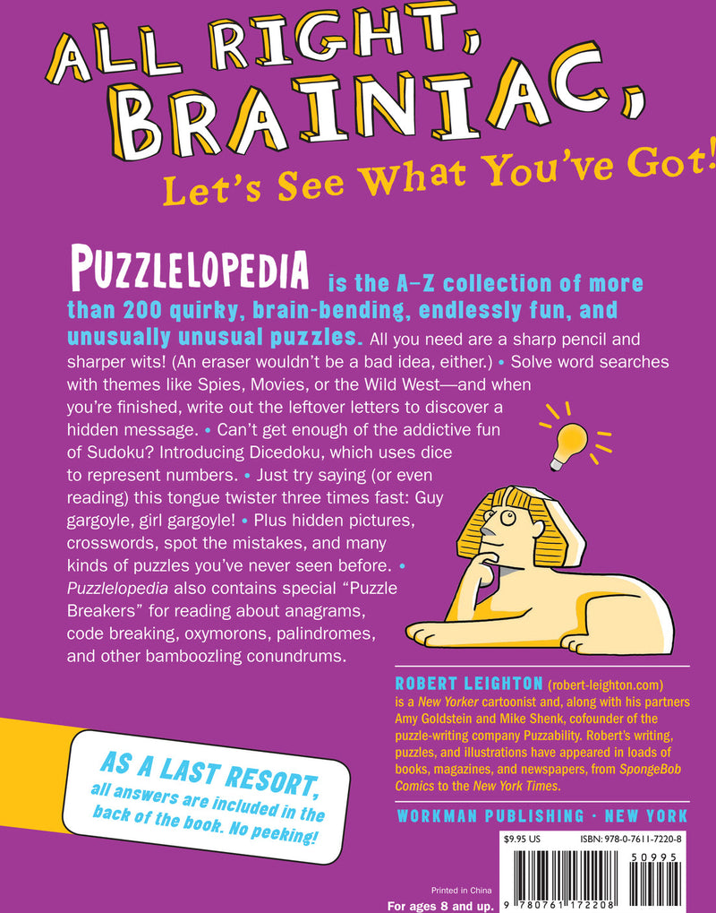 Puzzlelopedia: Mind-Bending, Brain-Teasing Word Games, Picture Puzzles, Mazes, and More! (Kids Puzzle Book, Activity Book, Fun Puzzles)