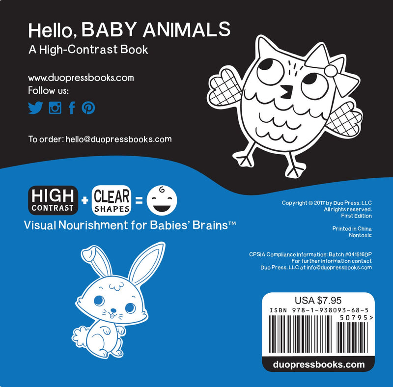 Hello, Baby Animals: A High-Contrast Book