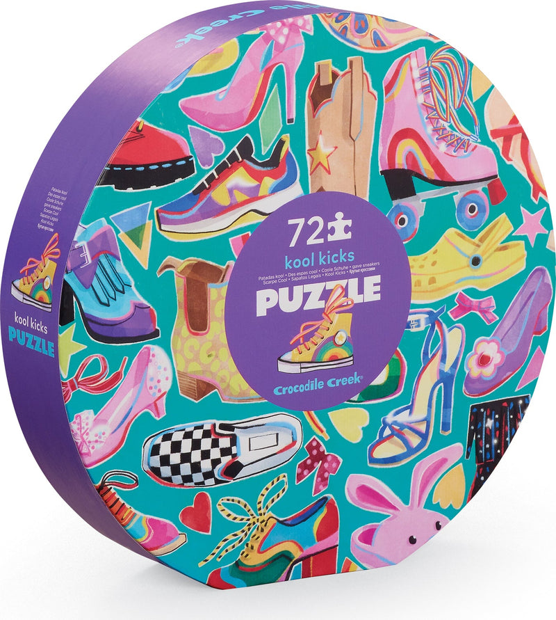 72- pc Round Box Puzzle - Kool Kicks 