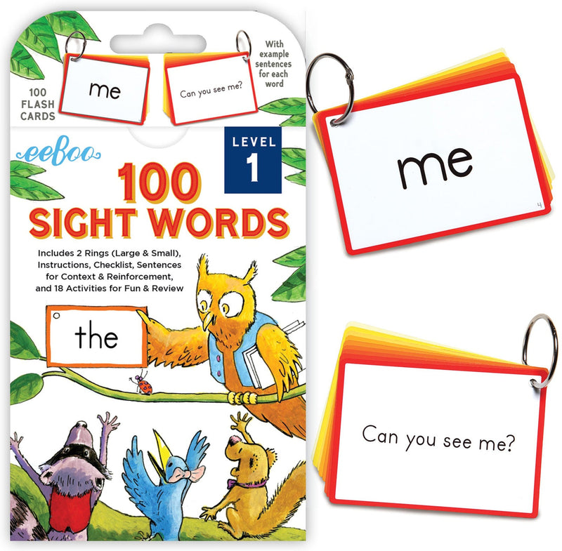 100 Sight Words Level 1 Literacy Flash Cards