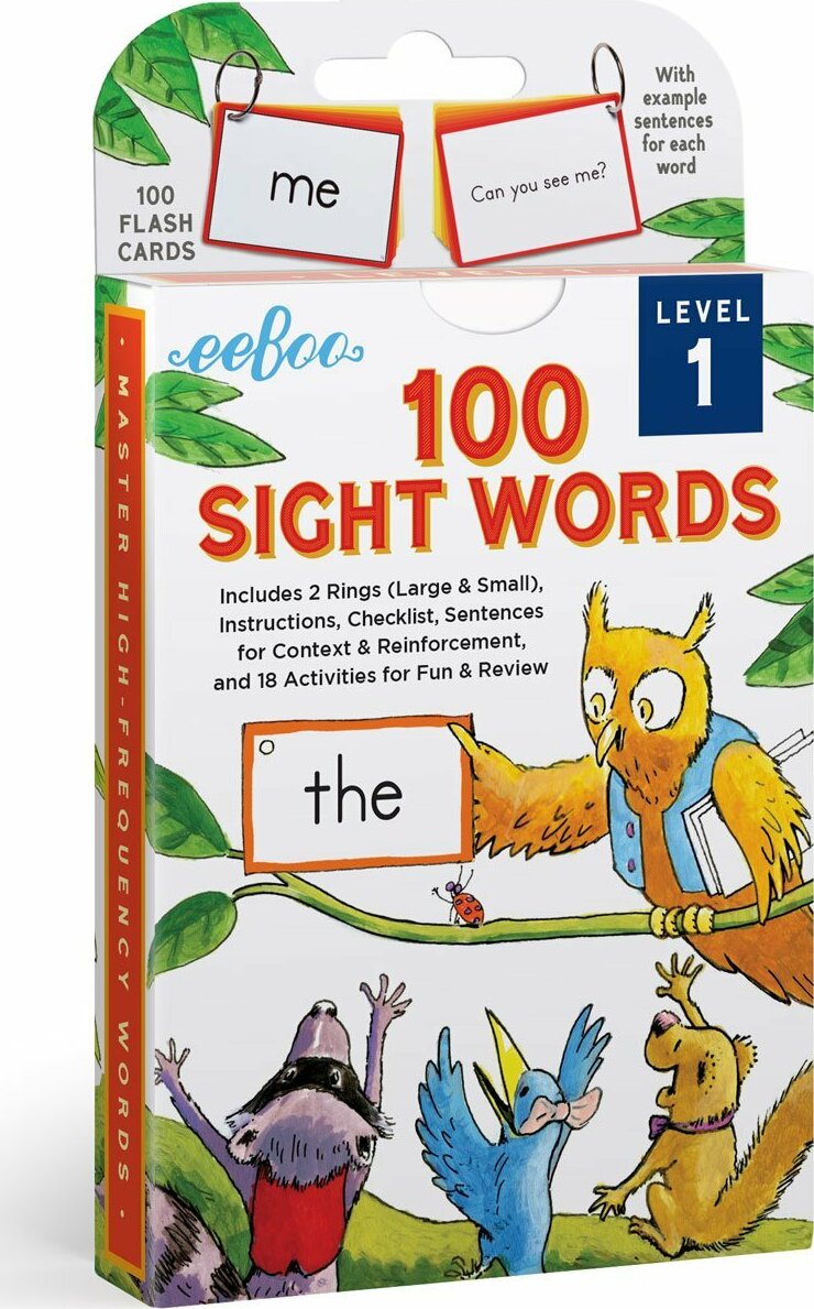 100 Sight Words Level 1 Literacy Flash Cards