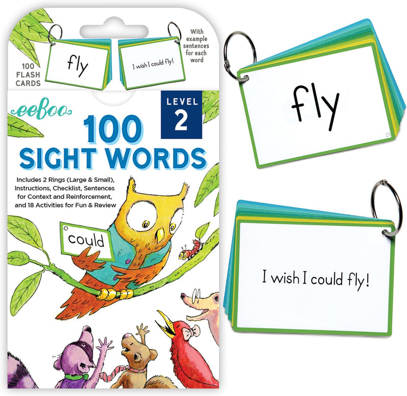 100 Sight Words Level 2 Literacy Flash Cards