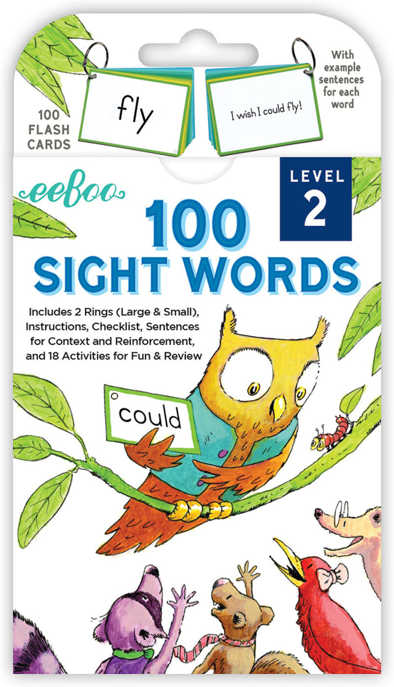 100 Sight Words Level 2 Literacy Flash Cards