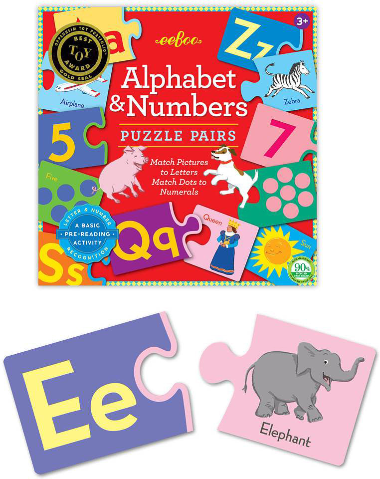 Alphabet & Numbers Puzzle Pairs