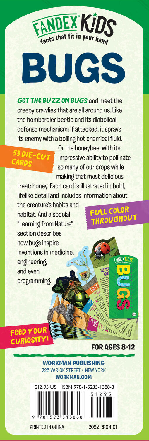 Fandex Kids: Bugs: Facts That Fit in Your Hand: 49 Incredible Insects, Spiders & More!