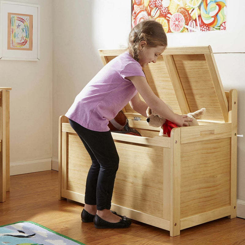 Wooden Toy Chest - Honey