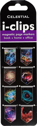 Celestial I-Clips Magnetic Page Markers (Set Of 8 Magnetic Bookmarks)