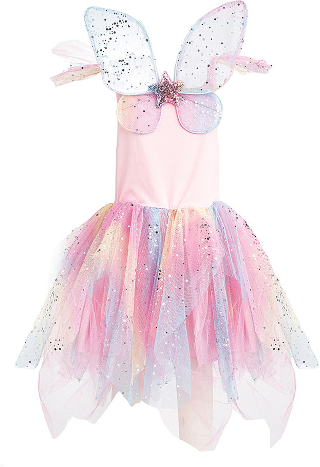 Rainbow Fairy Dress & Wings, Size 5/6