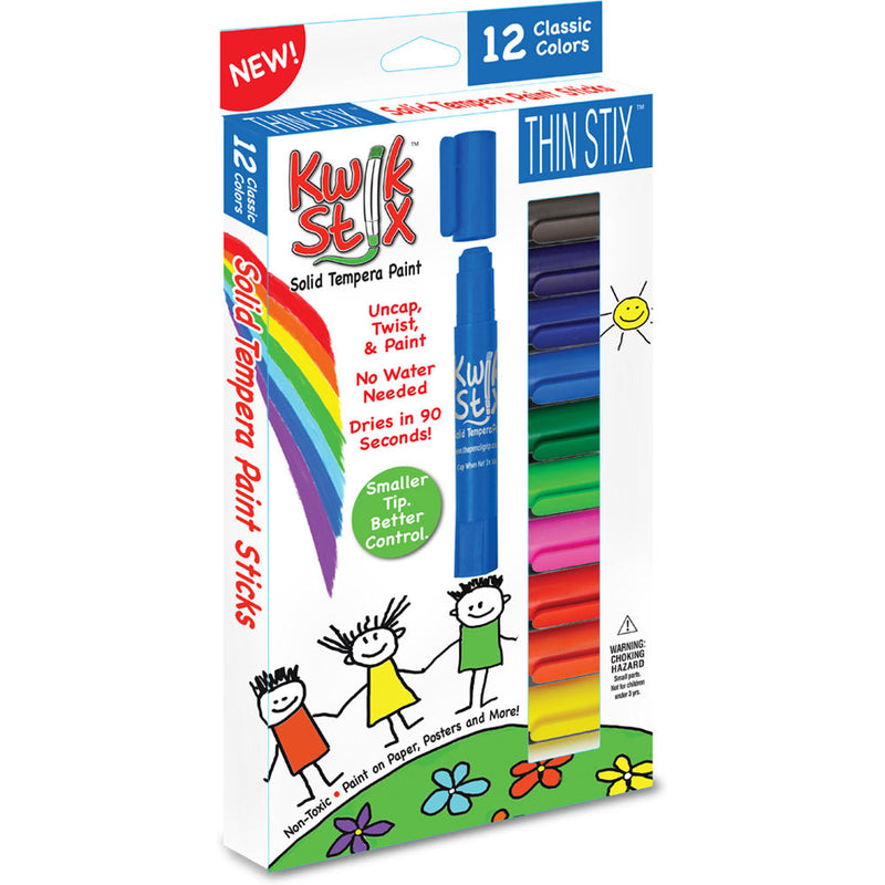 Kwik Stix Thin Stix Paint Sticks 12 ct Classics