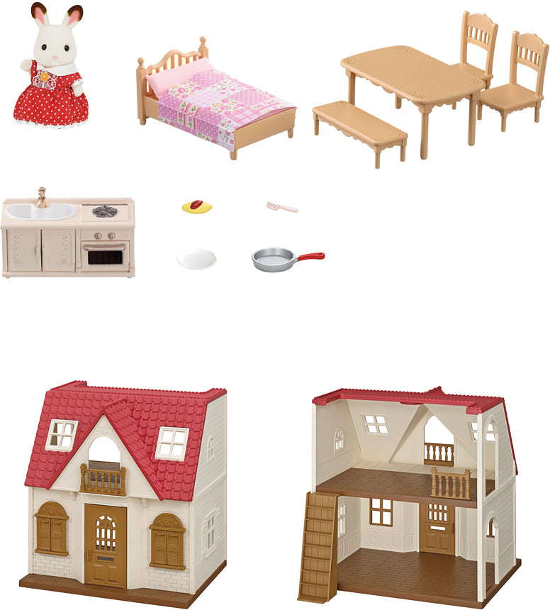 Calico Critters Red Roof Cozy Cottage Starter Home