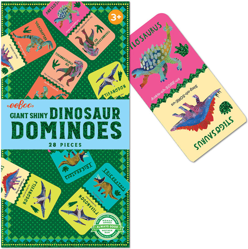 Giant Shiny Dinosaur Dominoes 28 pcs