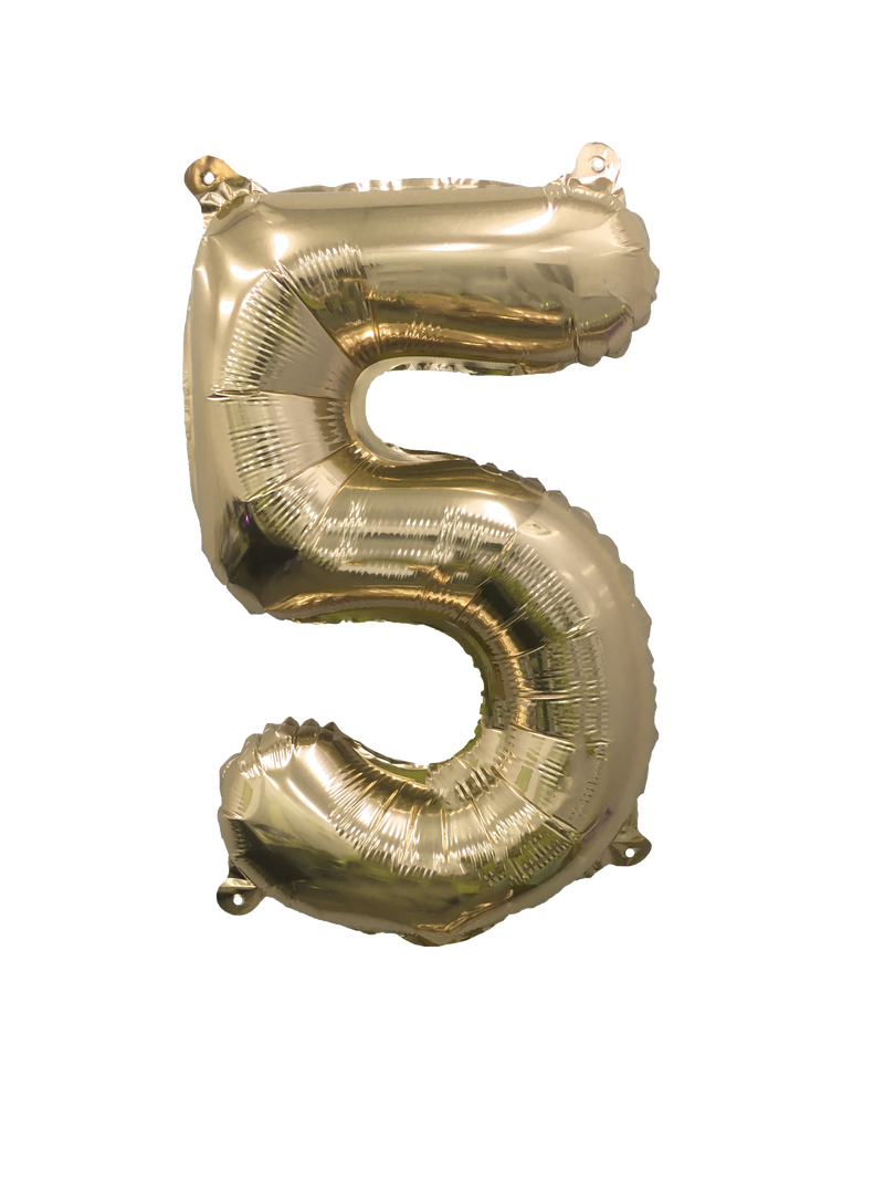 Giant Gold Mylar Foil Number Balloons (32 Inches)