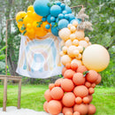 Boho Rainbow Balloon Arch - Blue & Orange Balloon Garland Kit