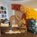Boho Rainbow Balloon Arch - Blue & Orange Balloon Garland Kit