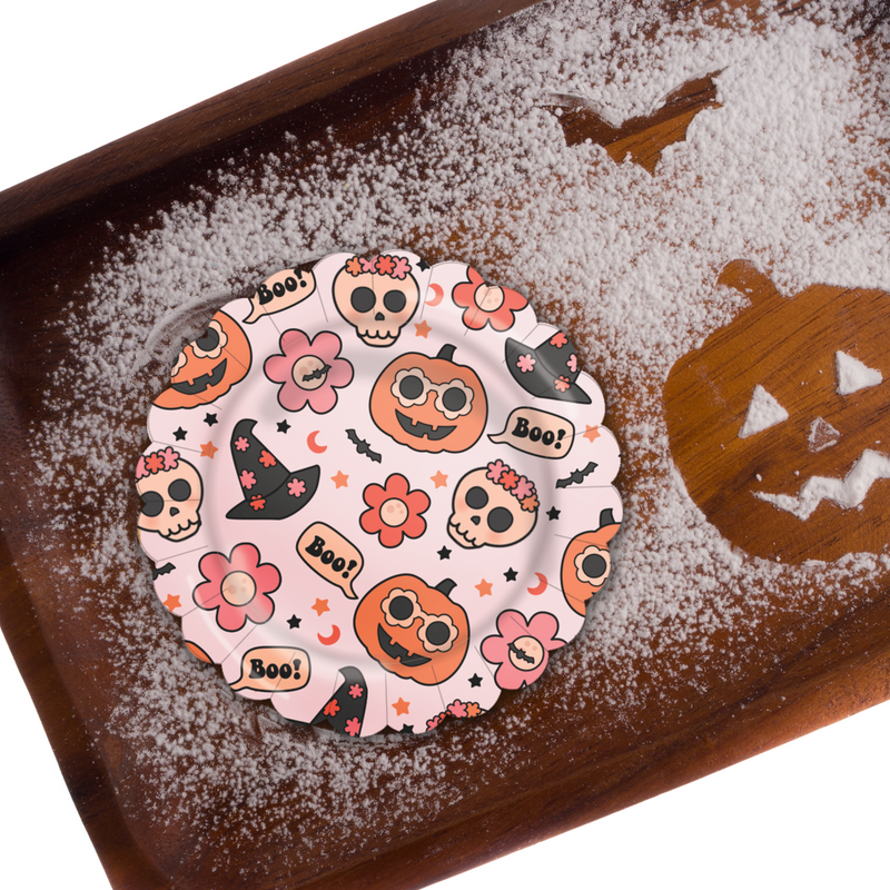 Groovy Halloween Icon Plates (Set of 8)