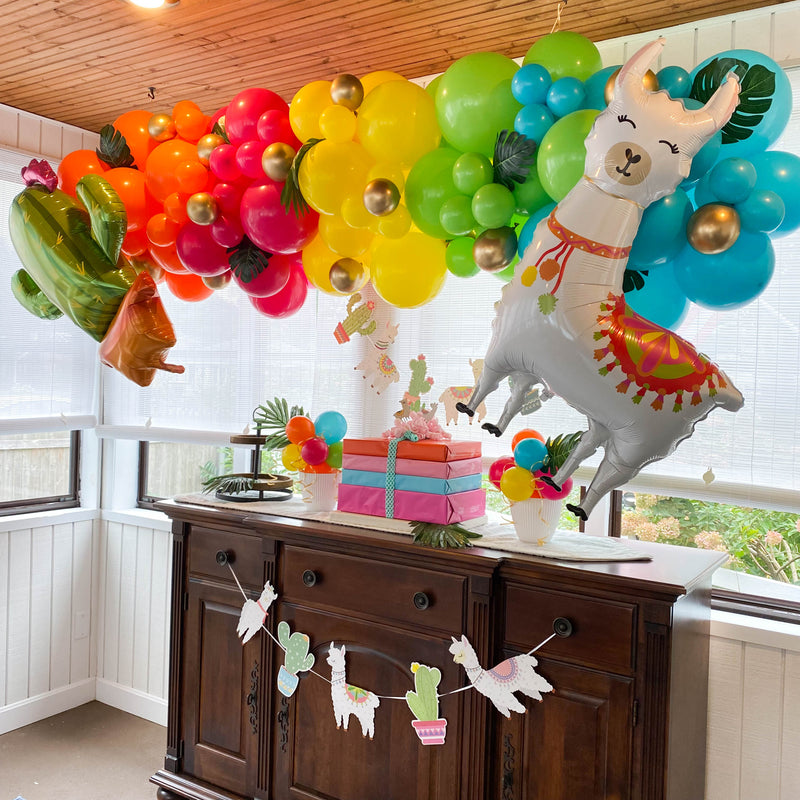 Fiesta Balloon Arch - Tropical Neon Balloon Garland Kit