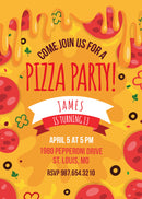 Pizza Party Invite Digital Download