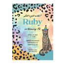 Rainbow Leopard Invite Digital Download