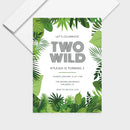 Two Wild Jungle Invite Personalized Print