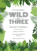 Wild & Three Jungle Invite Personalized Print