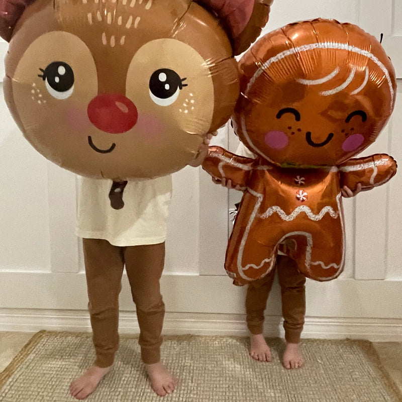 Giant Cute Gingerbread Man Christmas Balloon (31 Inches)