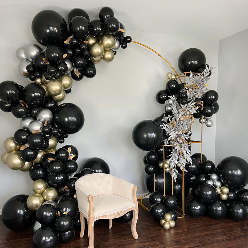 Premium Black Latex Balloon Packs (5", 11”, 16”, 24”, and 36”)