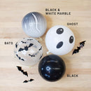 Clear Latex Balloon with Black Bats (10 Pack)