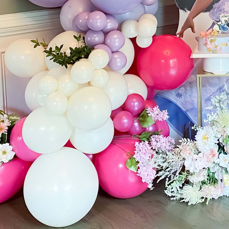 Pink, Purple, & White Balloon Garland Kit