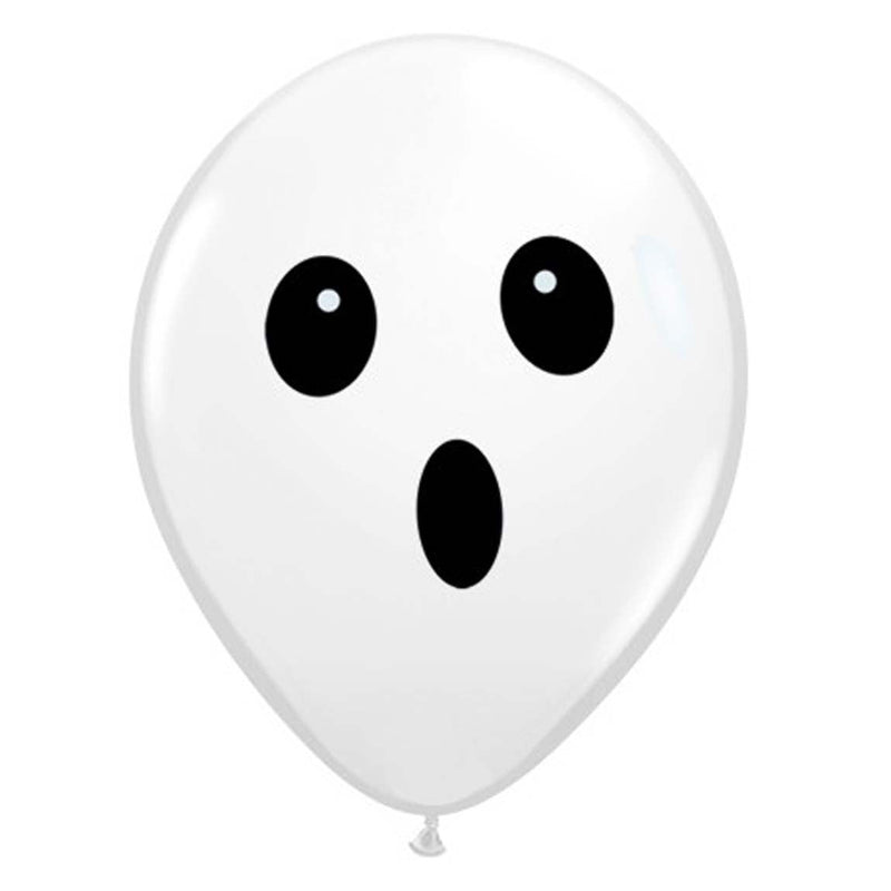 White Ghost Latex Balloons (10 Pack)