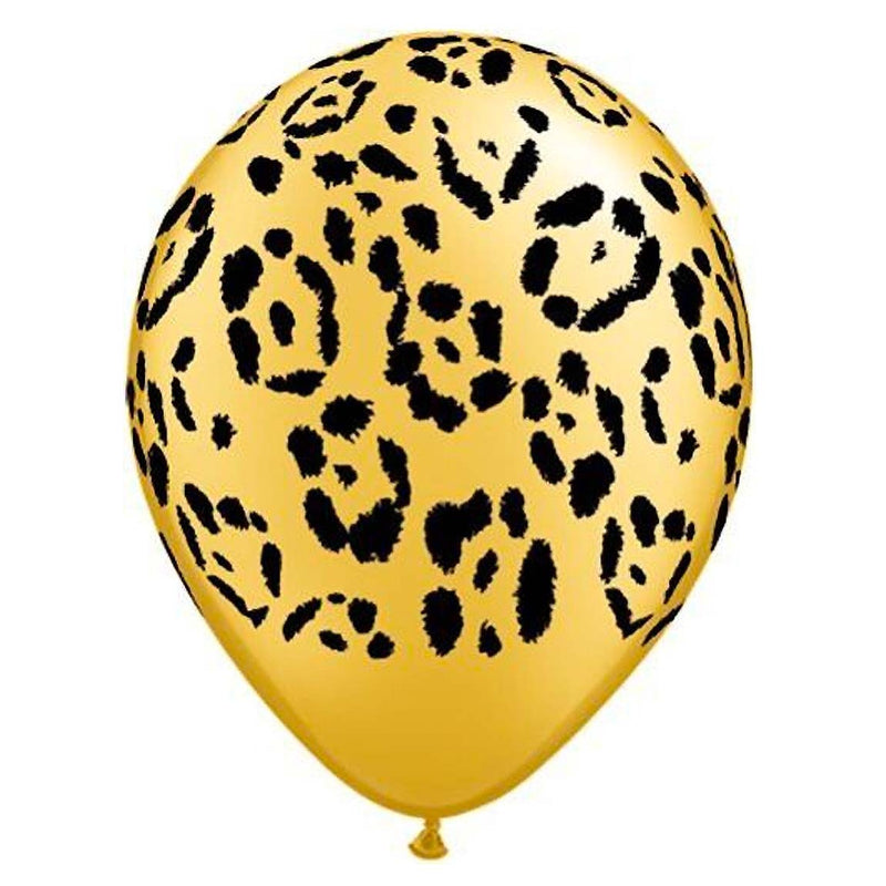 Gold Leopard Print Latex Balloons (10 Pack)