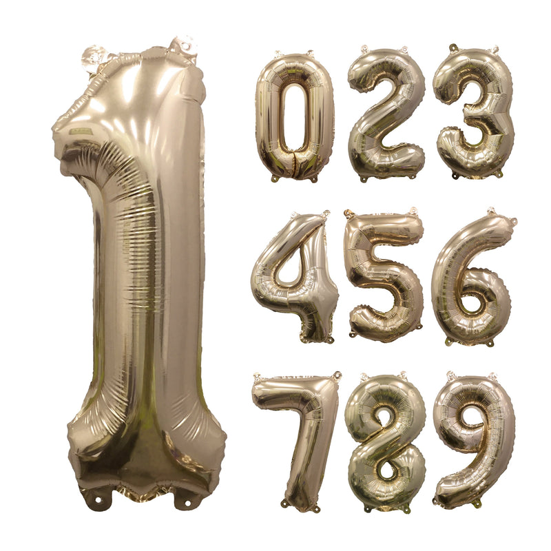 Giant Gold Mylar Foil Number Balloons (32 Inches)