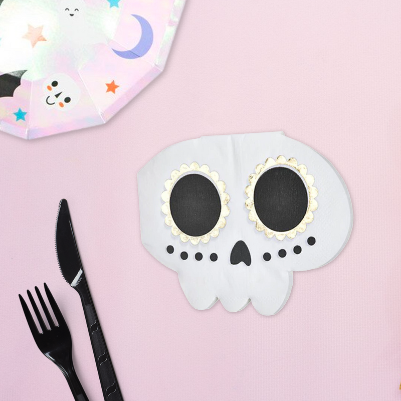 Cute Halloween Skull Napkins (Set of 20)